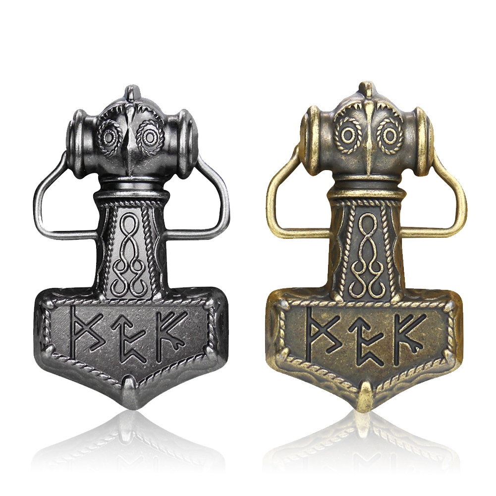 Men'S Accessories For Jeans - Western Odin Hammer Gürtelschnalle Nordeuropa Wikinger