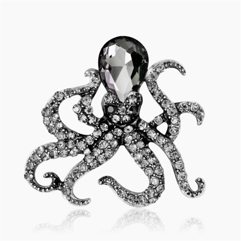 Men'S Accessories Trends 2025 - 1 Stück Retro Octopus Brosche für