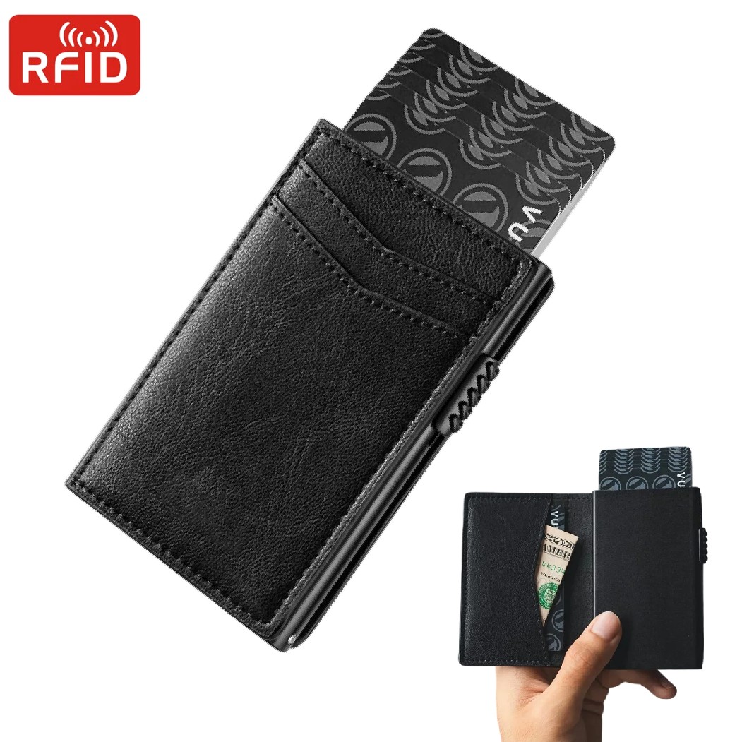 Coin Holder Men - Minimalistische Herren-Geldbörse, luxuriöses Kreditkartenetui mit Münzgeldbörse,