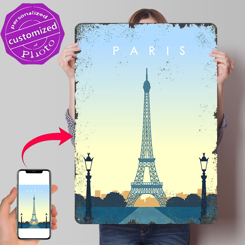 Men'S Accessories Paris - Paris 3D-Textur Gedrucktes Poster Maßgefertigtes Vintage