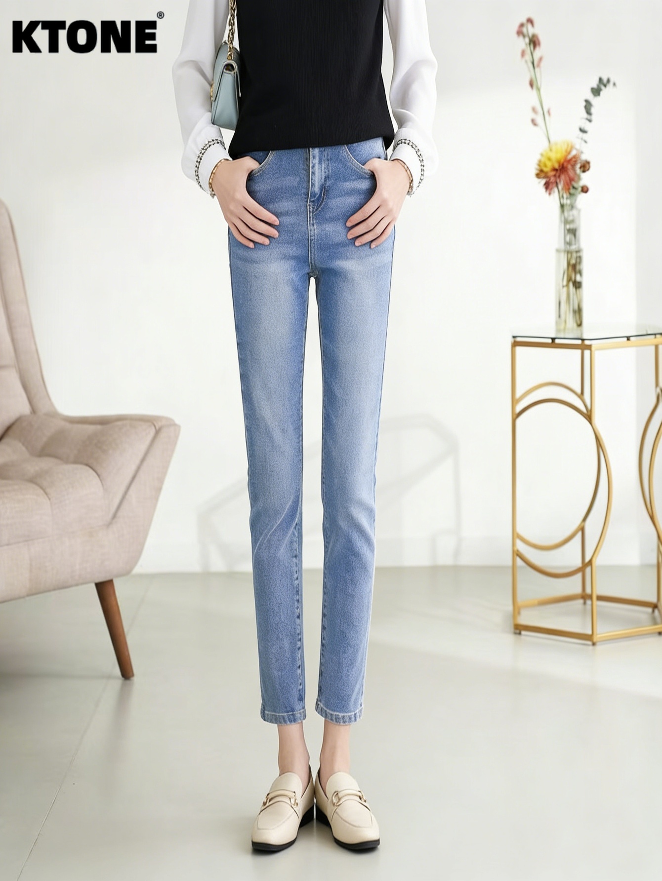 Men'S Accessories For Jeans - Streetwear-Jeans in Blau, Slim Fit für