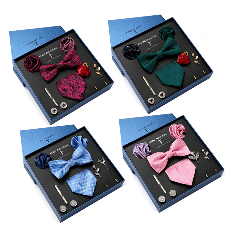 Neck Tie Set Box - Grün Mens Krawatte Geschenk Box Paisley