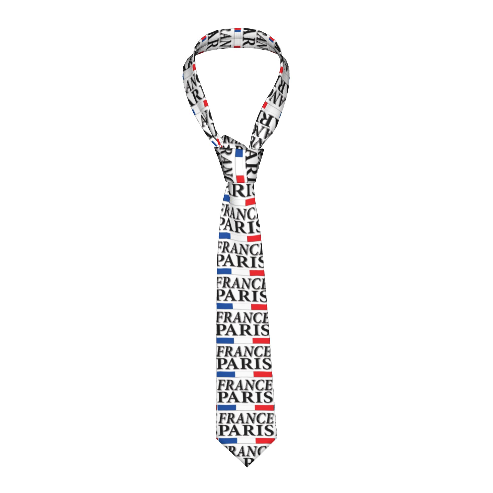 Men'S Accessories Paris - Paris Frankreich mit französischer Flagge Krawatte