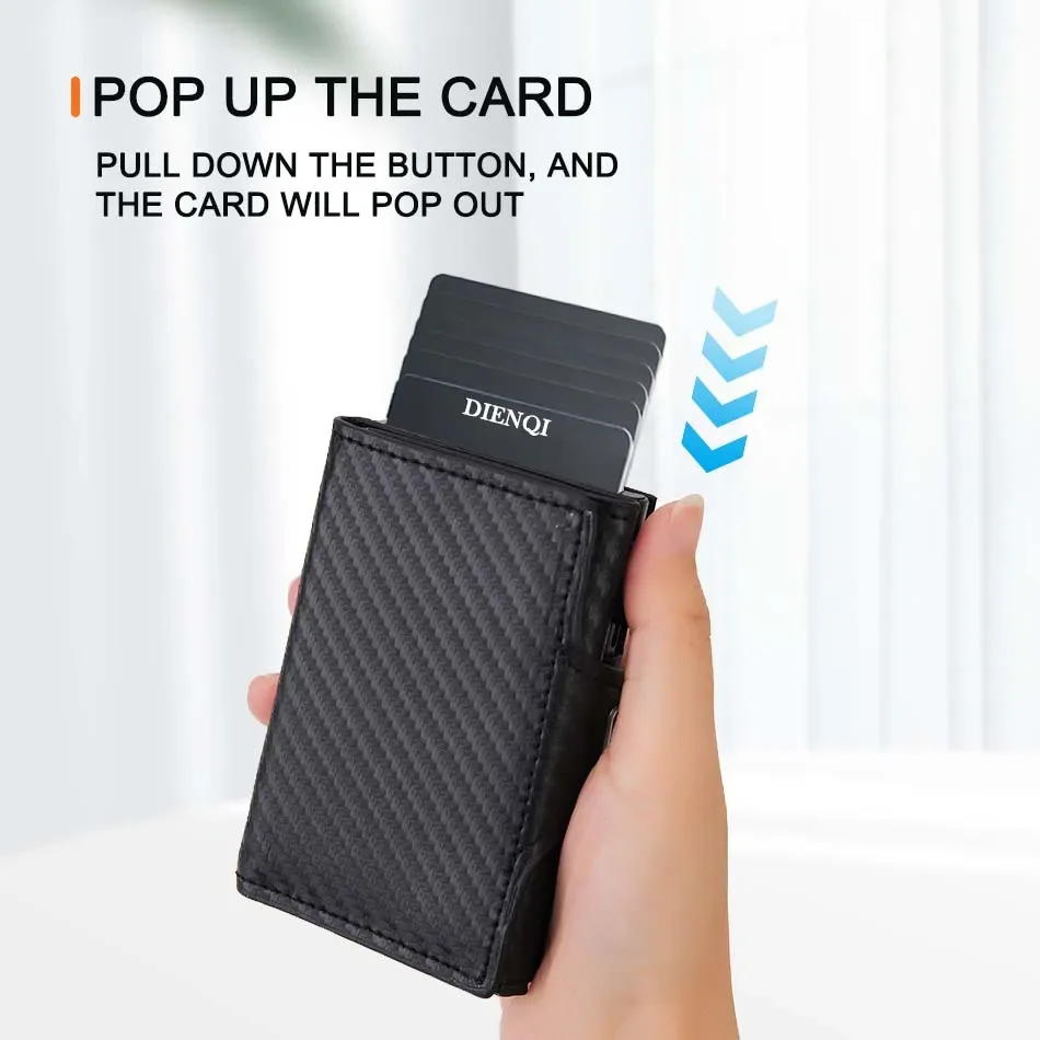 RFID-blockierende Pop-Up-Geldb – Coin Holder Men Bewertung und Preis